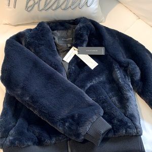Banana Republic Faux Fur Bomber Jacket